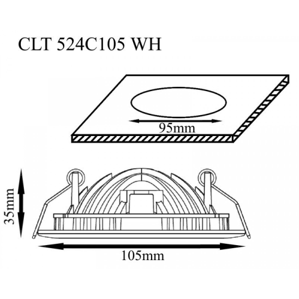 Встраиваемый светодиодный светильник Crystal Lux CLT 524C105 WH Встраиваемый светодиодный светильник Crystal Lux CLT 524C105 WH