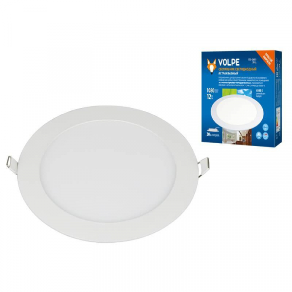 Встраиваемый светодиодный светильник Volpe ULM-Q236 12W/6500K WHITE UL-00004663 Встраиваемый светодиодный светильник Volpe ULM-Q236 12W/6500K WHITE UL-00004663