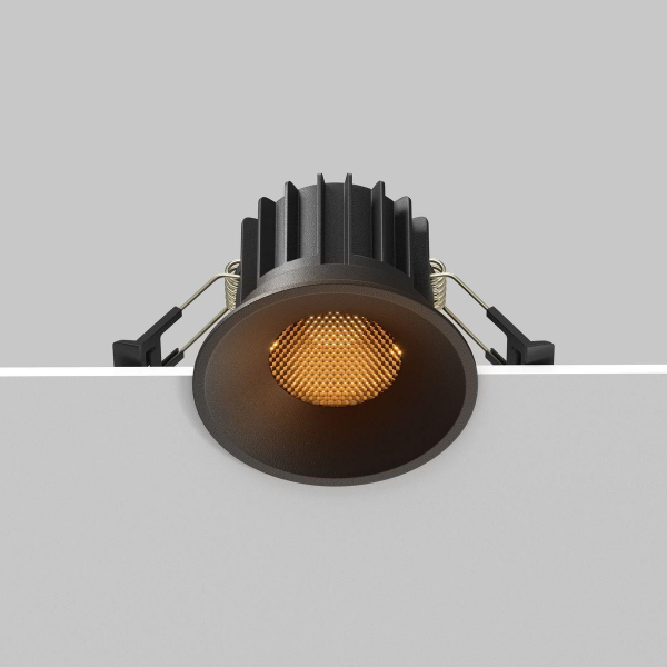 Встраиваемый светодиодный светильник Maytoni Technical Round DL058-12W2.7K-B Встраиваемый светодиодный светильник Maytoni Technical Round DL058-12W2.7K-B