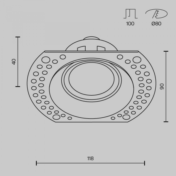 Встраиваемый светильник Maytoni Technical Dot DL042-01-RD-W Встраиваемый светильник Maytoni Technical Dot DL042-01-RD-W