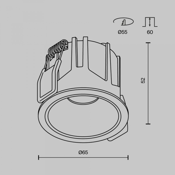 Встраиваемый светильник Maytoni Technical Alfa LED DL043-01-10W3K-RD-B-1 Встраиваемый светильник Maytoni Technical Alfa LED DL043-01-10W3K-RD-B-1