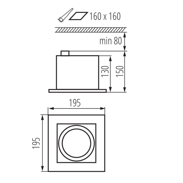 Точечный светильник Kanlux MATEO ES DLP-150-W 32931 Точечный светильник Kanlux MATEO ES DLP-150-W 32931