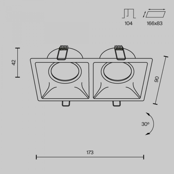 Встраиваемый светильник Maytoni Technical Dot DL029-2-02W Встраиваемый светильник Maytoni Technical Dot DL029-2-02W