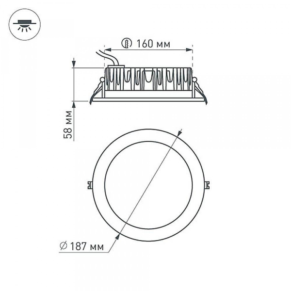 Встраиваемый светодиодный светильник Arlight LTD-187WH-Frost-21W Day White 110deg 021496 Встраиваемый светодиодный светильник Arlight LTD-187WH-Frost-21W Day White 110deg 021496