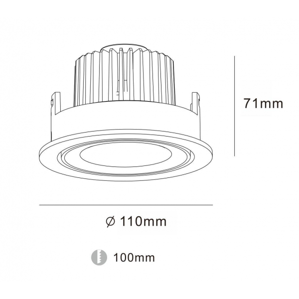 Встраиваемый светодиодный светильник DesignLed DL-MJ-1006-W-10-WW 002974 Встраиваемый светодиодный светильник DesignLed DL-MJ-1006-W-10-WW 002974
