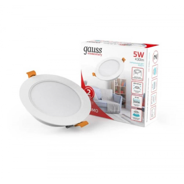 Встраиваемый светильник Gauss Elementary Downlight 9100420205 Встраиваемый светильник Gauss Elementary Downlight 9100420205