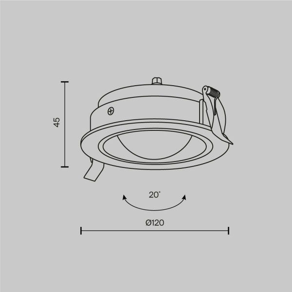Встраиваемый светодиодный светильник Maytoni Technical Downlight Lens DL105-12W4K-W Встраиваемый светодиодный светильник Maytoni Technical Downlight Lens DL105-12W4K-W