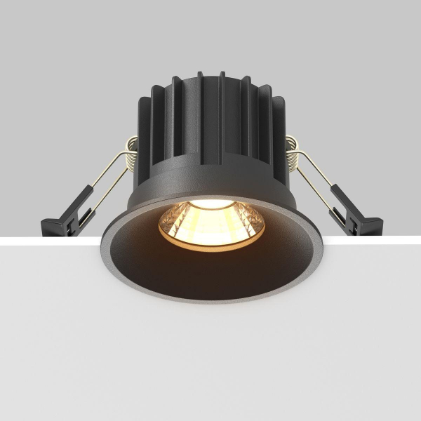Встраиваемый светодиодный светильник Maytoni Technical Round DL058-12W2.7K-B Встраиваемый светодиодный светильник Maytoni Technical Round DL058-12W2.7K-B