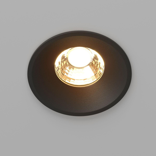 Встраиваемый светодиодный светильник Maytoni Technical Round DL058-12W2.7K-B Встраиваемый светодиодный светильник Maytoni Technical Round DL058-12W2.7K-B