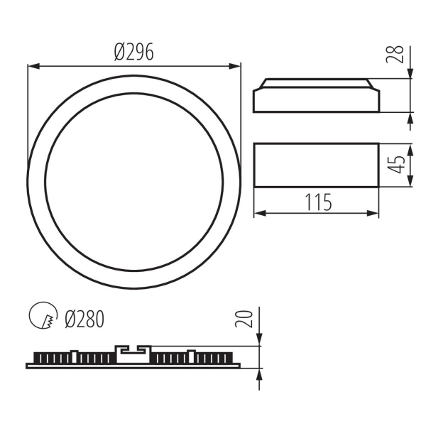 Потолочный светодиодный светильник Kanlux ROUNDA V2LED24W-NW-SN 27220 Потолочный светодиодный светильник Kanlux ROUNDA V2LED24W-NW-SN 27220