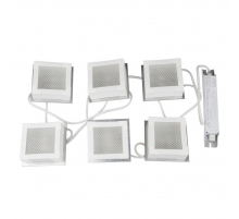 Встраиваемый светодиодный светильник Uniel ULP-1010 42W/4000К IP40 Grilyato White KIT06 UL-00007427