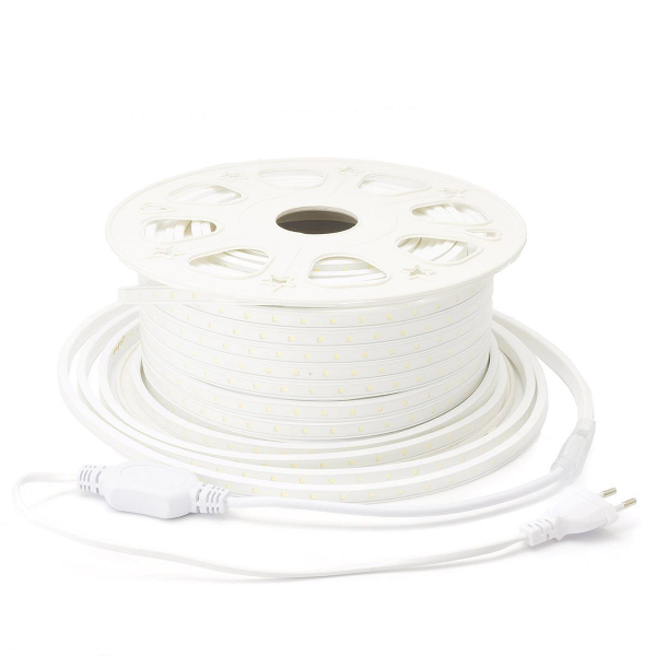 Светодиодная влагозащищенная лента Apeyron 6W/m 60LED/m 2835SMD холодный белый 50M 10-62 Светодиодная влагозащищенная лента Apeyron 6W/m 60LED/m 2835SMD холодный белый 50M 10-62