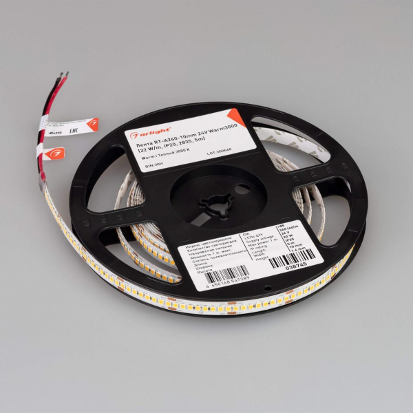 Светодиодная лента Alright 22W/m 240LED/m 2835SMD теплый белый 5M 038745 Светодиодная лента Alright 22W/m 240LED/m 2835SMD теплый белый 5M 038745
