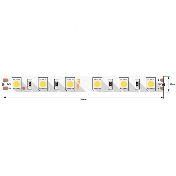 Светодиодная лента SWG 14,4W/m 60LED/m 5050SMD теплый белый 5M 006318 Светодиодная лента SWG 14,4W/m 60LED/m 5050SMD теплый белый 5M 006318