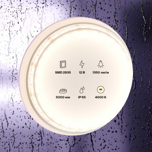 Светодиодная влагозащищенная лента Maytoni Technical 14,4W/m 120LED/m 2835SMD дневной белый 5M 10118 Светодиодная влагозащищенная лента Maytoni Technical 14,4W/m 120LED/m 2835SMD дневной белый 5M 10118