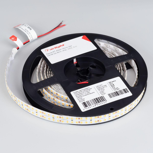 Светодиодная лента Arlight 4W/m 320Led/m 2835SMD теплый белый 5M RT-A320-15mm 24V Warm2400 044292 Светодиодная лента Arlight 4W/m 320Led/m 2835SMD теплый белый 5M RT-A320-15mm 24V Warm2400 044292