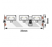 Светодиодная лента SWG 9,6W/m 120LED/m 315SMD холодный белый 5M 004203
