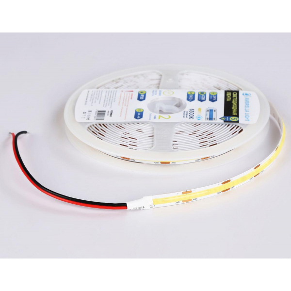 Светодиодная лента Ambrella Light 10W/m 320LED/m COB холодный белый 5M GS4653 Светодиодная лента Ambrella Light 10W/m 320LED/m COB холодный белый 5M GS4653
