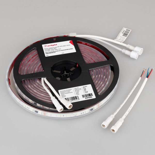 Светодиодная лента Arlight 12W/m 60LED/m 5060SMD разноцветный 5М SPI-PFS-B60-12mm 24V 039602 Светодиодная лента Arlight 12W/m 60LED/m 5060SMD разноцветный 5М SPI-PFS-B60-12mm 24V 039602