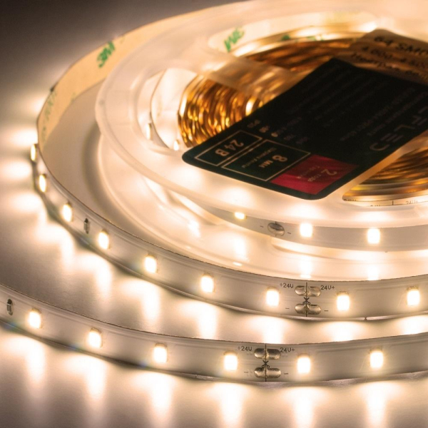Лента светодиодная ELFLED PRO140, 64/м (2835), 24В, 6Вт/м, 5м, белый теплый 2800-3300К ELFLED-24064-PRO140ww