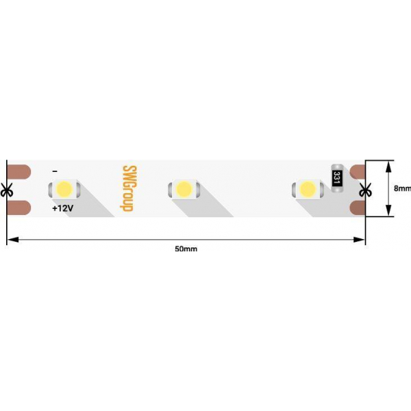 Светодиодная лента SWG 4,8W/m 60LED/m 3528SMD нейтральный белый 5M 001623 Светодиодная лента SWG 4,8W/m 60LED/m 3528SMD нейтральный белый 5M 001623