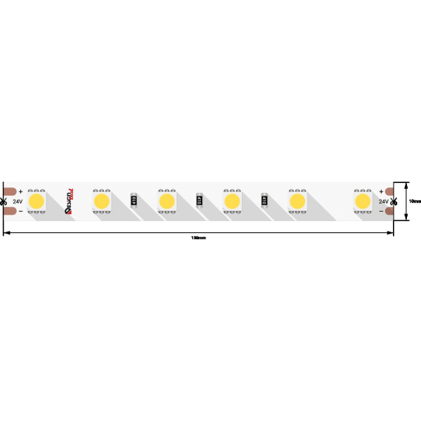 Светодиодная влагозащищенная лента DesignLed 14,4W/m 60LED/m 5050SMD нейтральный белый 5M 002118