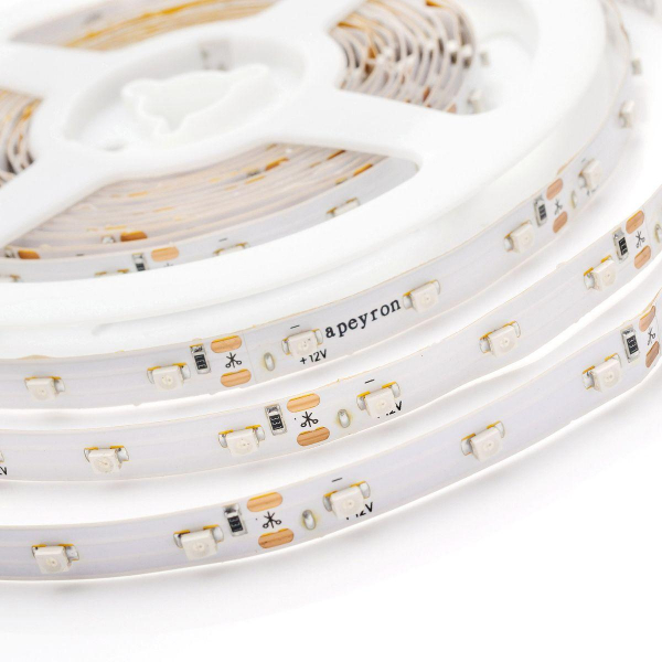 Светодиодная влагозащищенная лента Apeyron 4,8W/m 60LED/m 3528SMD желтый 5M 00-83 Светодиодная влагозащищенная лента Apeyron 4,8W/m 60LED/m 3528SMD желтый 5M 00-83