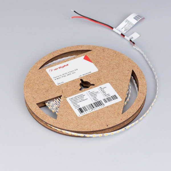 Светодиодная лента Arlight 6W/m 140Led/m 2835SMD теплый белый 5M UL-A140-3.5mm 24V Warm2700 045972 Светодиодная лента Arlight 6W/m 140Led/m 2835SMD теплый белый 5M UL-A140-3.5mm 24V Warm2700 045972