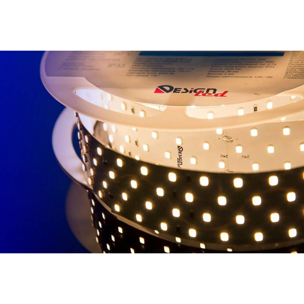 Светодиодная влагозащищенная лента DesignLed 26W/m 280LED/m 2835SMD теплый белый 2,5M 000533 Светодиодная влагозащищенная лента DesignLed 26W/m 280LED/m 2835SMD теплый белый 2,5M 000533