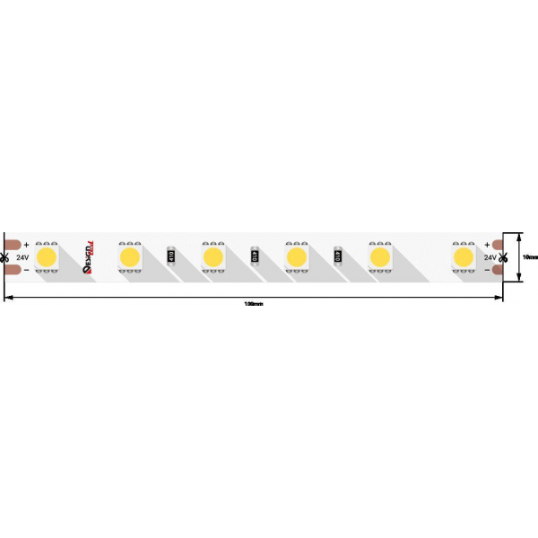 Светодиодная влагозащищенная лента DesignLed 14,4W/m 60LED/m 5050SMD теплый белый 5M 000521 Светодиодная влагозащищенная лента DesignLed 14,4W/m 60LED/m 5050SMD теплый белый 5M 000521