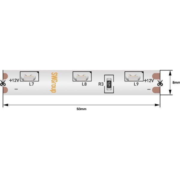 Светодиодная влагозащищенная лента SWG 4,8W/m 60LED/m 315SMD теплый белый 5M 002202 Светодиодная влагозащищенная лента SWG 4,8W/m 60LED/m 315SMD теплый белый 5M 002202