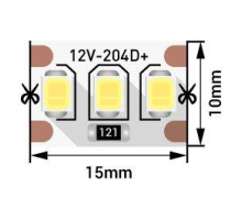 Светодиодная лента SWG 22W/m 204Led/m 2835SMD дневной белый 5M SWG2204-12-22-NW-M 009242