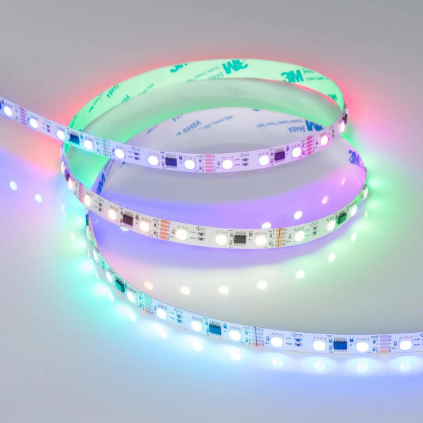 Светодиодная лента Arlight 14W/m 60LED/m 5060SMD разноцветный 5М DMX-B60-10mm 12V 039174 Светодиодная лента Arlight 14W/m 60LED/m 5060SMD разноцветный 5М DMX-B60-10mm 12V 039174