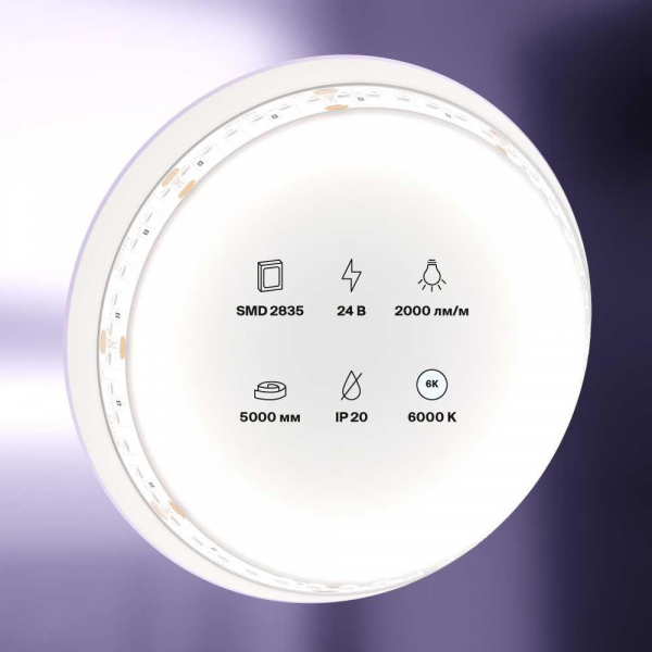 Светодиодная лента Maytoni Technical 20W/m 180LED/m 2835SMD холодный белый 5M 10156 Светодиодная лента Maytoni Technical 20W/m 180LED/m 2835SMD холодный белый 5M 10156