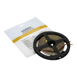 Светодиодная лента SWG 22W/m 204Led/m 2835SMD холодный белый 5M SWG2204-12-22-W-M 009457
