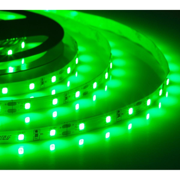 Лента светодиодная ELF 300SMD диодов (2835), 12В, 5м, зеленая ELF-300SMD2835NWG Лента светодиодная ELF 300SMD диодов (2835), 12В, 5м, зеленая ELF-300SMD2835NWG