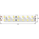 Светодиодная влагозащищенная лента DesignLed 18W/m 196LED/m 2835SMD теплый белый 5M 000529
