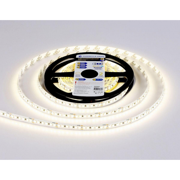 Светодиодная лента Ambrella Light 14,4W/m 180LED/m 2835SMD дневной белый 5M GS3202 Светодиодная лента Ambrella Light 14,4W/m 180LED/m 2835SMD дневной белый 5M GS3202