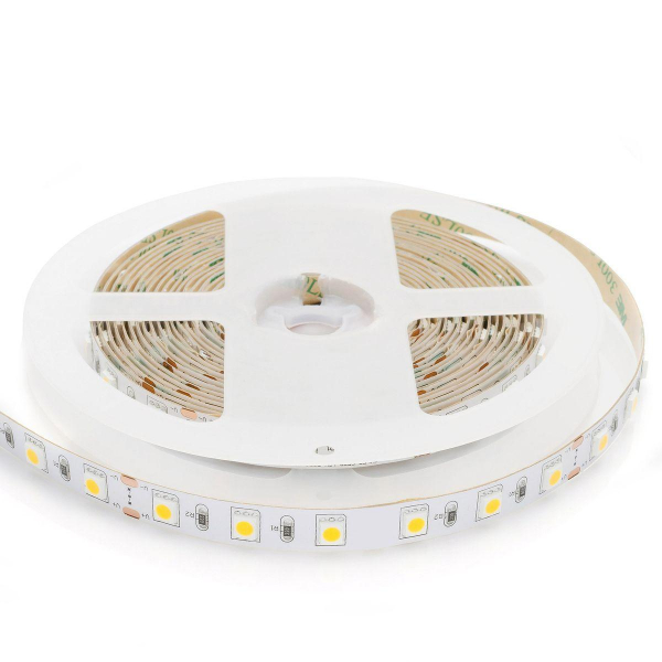 Светодиодная лента Apeyron 15W/m 60LED/m 5050SMD холодный белый 5M 00-340 Светодиодная лента Apeyron 15W/m 60LED/m 5050SMD холодный белый 5M 00-340