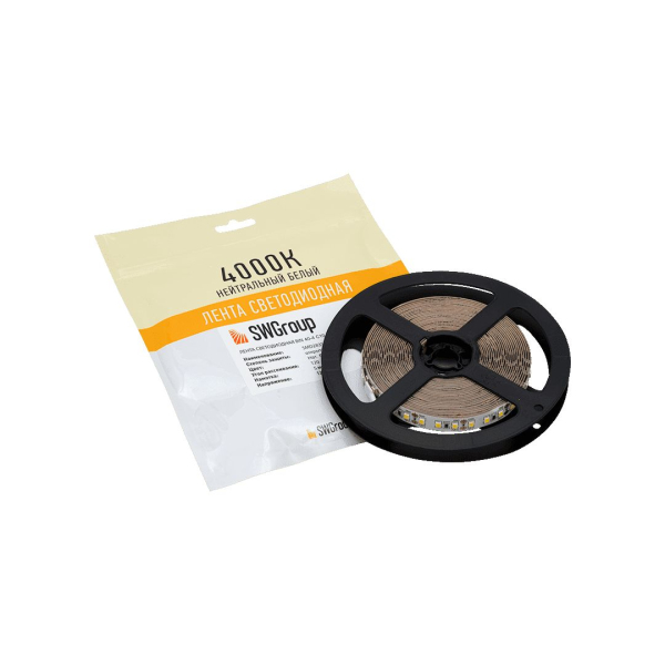Светодиодная лента SWG 12W/m 120Led/m 2835SMD дневной белый 5M SWG2120-12-12-NW-М 009236