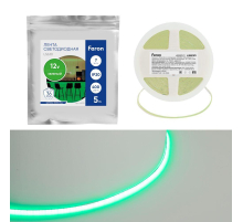 Светодиодная лента Feron 7W/m 400LED/m COB зеленый 5М LS630 48951