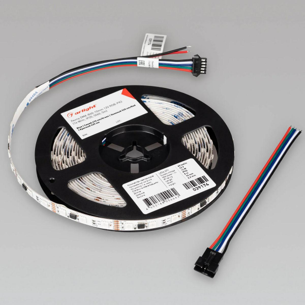 Светодиодная лента Arlight 14W/m 60LED/m 5060SMD разноцветный 5М DMX-B60-10mm 12V 039174 Светодиодная лента Arlight 14W/m 60LED/m 5060SMD разноцветный 5М DMX-B60-10mm 12V 039174