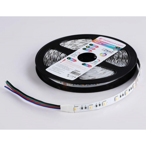 Светодиодная лента Ambrella Light 10W/m 60LED/m 5050SMD RGBW+теплый белый 5M GS4401 Светодиодная лента Ambrella Light 10W/m 60LED/m 5050SMD RGBW+теплый белый 5M GS4401