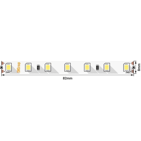 Светодиодная лента SWG 8,6W/m 84LED/m 2835SMD нейтральный белый 5M 005849 Светодиодная лента SWG 8,6W/m 84LED/m 2835SMD нейтральный белый 5M 005849