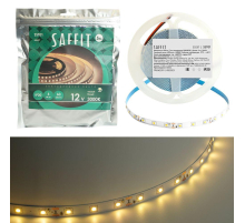 Светодиодная лента Saffit 6W/m 60LED/m 2835SMD теплый белый 5М SST01 55237