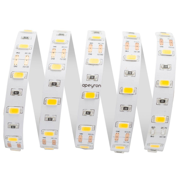 Светодиодная лента Apeyron 9,6W/m 60LED/m 5630SMD теплый белый 3M 202BL Светодиодная лента Apeyron 9,6W/m 60LED/m 5630SMD теплый белый 3M 202BL