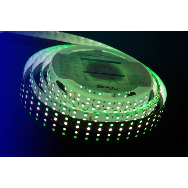 Светодиодная влагозащищенная лента DesignLed 28,8W/m 120LED/m 5050SMD разноцветный/холодный белый 5M 000514