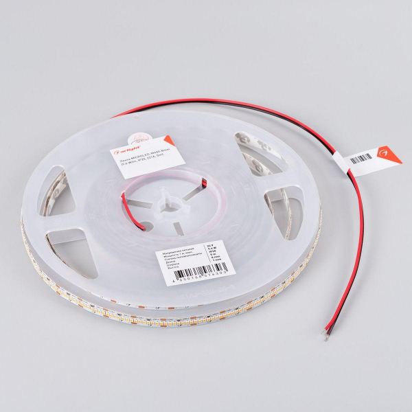 Светодиодная лента Arlight 6W/m 420Led/m 2216SMD теплый белый 5M MICROLED-M420-8mm 24V Warm2700 046745 Светодиодная лента Arlight 6W/m 420Led/m 2216SMD теплый белый 5M MICROLED-M420-8mm 24V Warm2700 046745