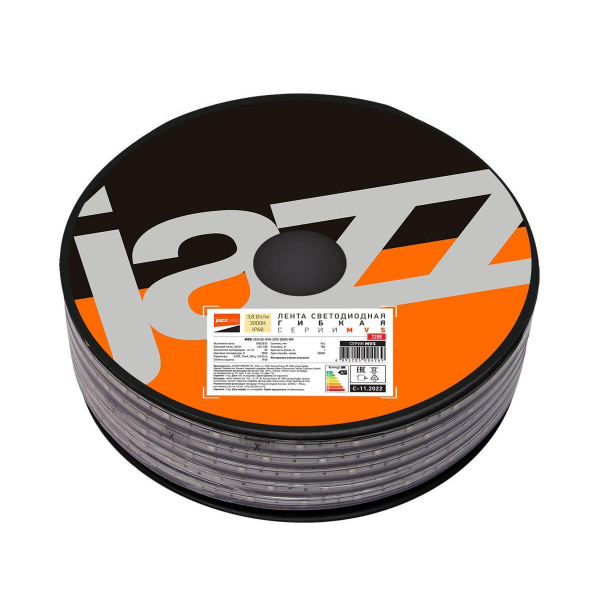 Светодиодная влагозащищенная лента Jazzway 3,8W/m 60Led/m 2835SMD теплый белый 100M 5004269A Светодиодная влагозащищенная лента Jazzway 3,8W/m 60Led/m 2835SMD теплый белый 100M 5004269A