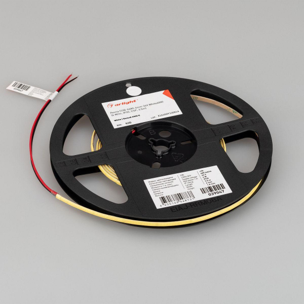 Светодиодная лента Arlight 4W/m 480Led/m CSP холодный белый 5M COB-X480-4mm 24V White6000 042030 Светодиодная лента Arlight 4W/m 480Led/m CSP холодный белый 5M COB-X480-4mm 24V White6000 042030